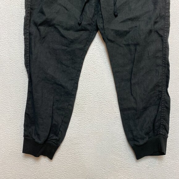 Caslon Jogger Womens MP Black Linen Casual Lounge Drawstring Pants Pockets - Picture 3 of 8